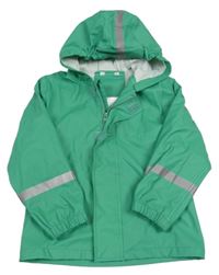 Zelená nepromokavá bunda s kapucí