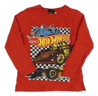 Červené triko s auty - Hot Wheels