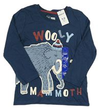 Tmavomodré triko s mamutem Pep&Co