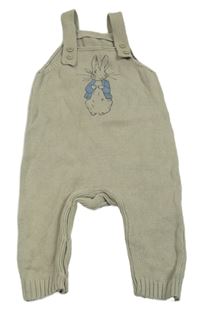Béžové pletené laclové tepláky s Peter Rabbit