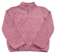 Starorůžová melírovaná fleecová mikina Yigga