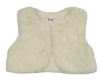 Smetanová kožešinová podšitá crop vesta M&Co.