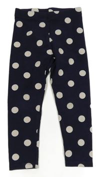 Tmavomodré puntíkaté legíny Nutmeg