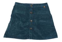 Petrolejová manšestrová sukně Zara