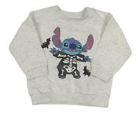 Světlešedá melírovaná mikina se Stitchem Primark