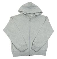 Šedá melírovaná propínací mikina s kapucí H&M