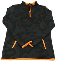 Černá vzorovaná sportovní mikina