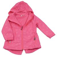 Neonově růžová softshellová bunda se srdíčky a kapucí Topolino