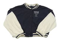 Tmavomodro-světlebéžová baseballová mikina s písmenem - Yale H&M