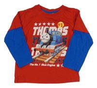 Červeno-modré triko s Mašinkou Tomášem M&Co.