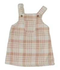 Růžovo-bílé kostkované fleecové šaty George