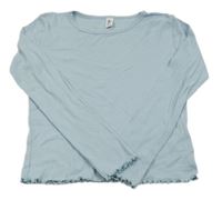 Světlemodré žebrované triko Yigga