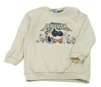 Světlebéžová mikina s potiskem - Kung Fu Panda