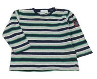 Tmavomodro-šedo-zelené pruhované triko Bob der Bär