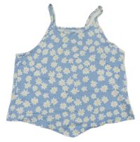 Světlemodrý květovaný crop top C&A