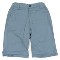 Modré plátěné chino kraťasy M&S