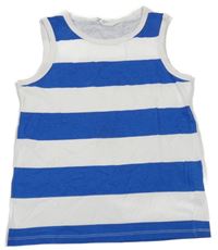 Bílo-modré pruhované tílko H&M