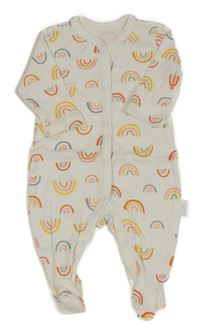 Bílý overal s duhami