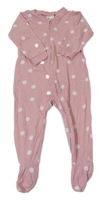 Růžový puntíkatý overal H&M