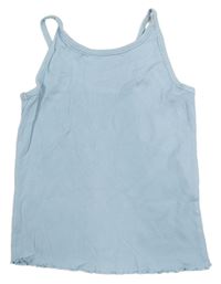 Světlemodrý žebrovaný crop top George