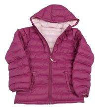 Fuchsiová šusťáková prošívaná zateplená bunda s kapucí Mountain Warehouse