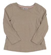 Pudrové puntíkaté triko Pep&Co