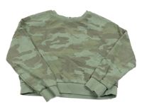 Khaki army crop mikina M&S