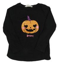 Černé triko s dýní H&M