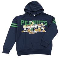 Tmavomodrá mikina se Snoopym a kapucí 