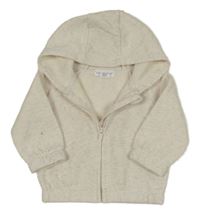 Smetanová melírovaná propínací mikina s kapucí Primark