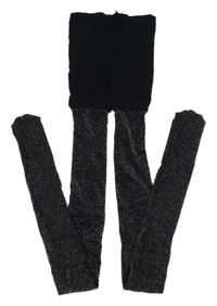 Černé třpytivé silonky 