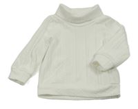 Bílá vzorovaná lehká mikina shein