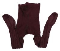 Vínové vzorované punčocháče H&M