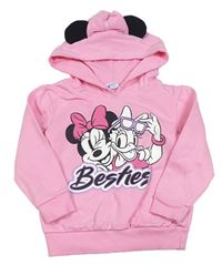 Růžová mikina s Minnie a Daisy a kapucí Disney