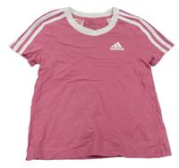 Růžové tričko s logem Adidas