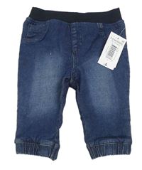 Tmavomodré cuff rifle s úpletovým pasem Matalan