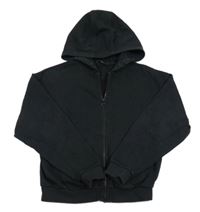 Černá propínací crop mikina s kapucí George