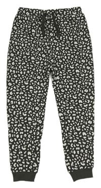 Antracitovo-bíle tepláky s leopardím vzorem George