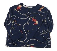 Tmavomodré triko se Santou a soby George