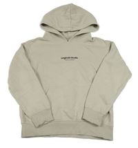 Béžová mikina s nápisem a kapucí Jack & Jones