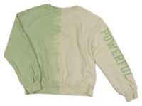 Smetanovo-mintová mikina s nápisem S. Oliver