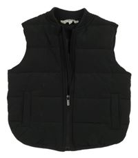 Černá šusťáková zateplená vesta Peacocks