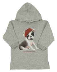 Šedá mikina s pejskem a kapucí H&M