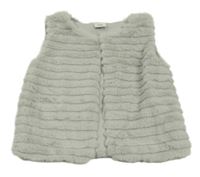 Světlešedá kožešinová podšitá vesta River Island