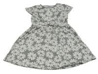 Šedo-bílé květované šaty Topolino