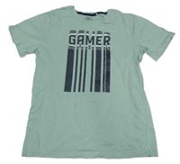 Světlezelené tričko s nápisem Yigga