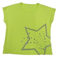 Neonově žluté sportovní tričko s hvězdou Yigga