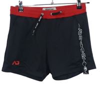 Pánské černo-červené sportovní kraťasy s logem Addicted vel. 30