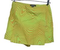 Dámská žluto-oranžová vzorovaná skort sukně Primark 