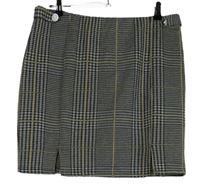 Dámská černo-béžová kostkovaná sukně 